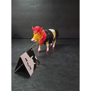 Cow Parade Moo'velous Miss Rhinestone‎ Figurine, Westland Giftware, #7252, Flaw
